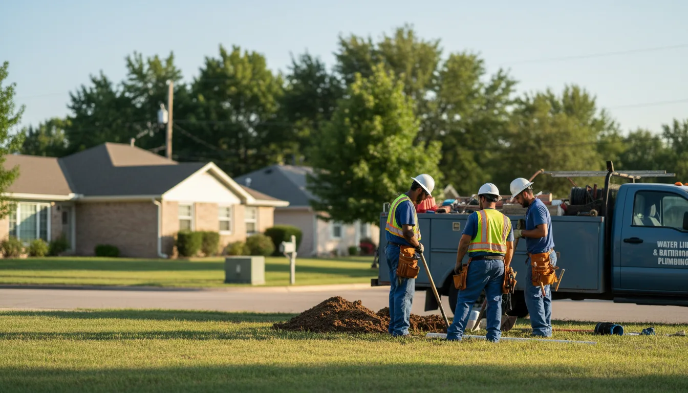 Residential water line and bathroom plumbing service in Walls, MS
